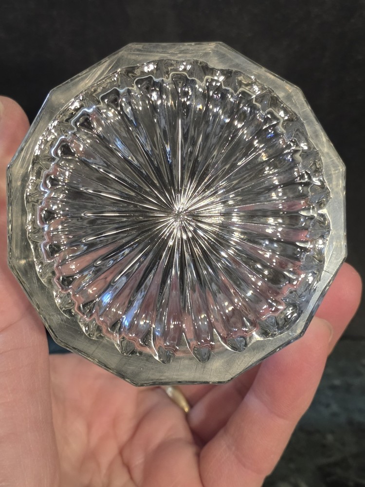 Original Clear floral etched WEBSTER #48 - Antique PICKLE CASTOR