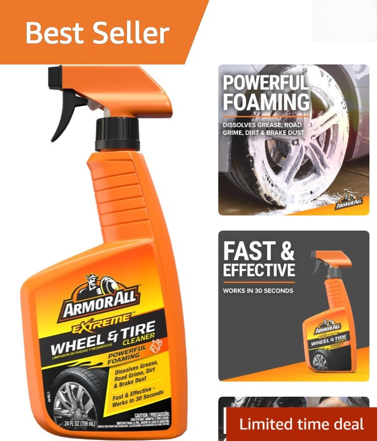 Powerful 24 Oz Extreme Wheel Cleaner - Dissolves Tough Grime for Beautiful Rims