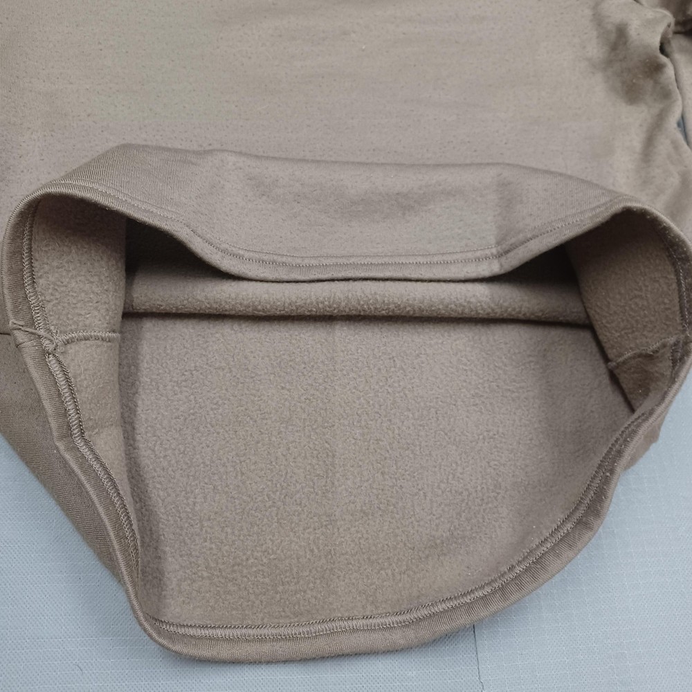 Military Undershirt Cold Weather Medium Brown 100% Polypropylene Quarter Zip