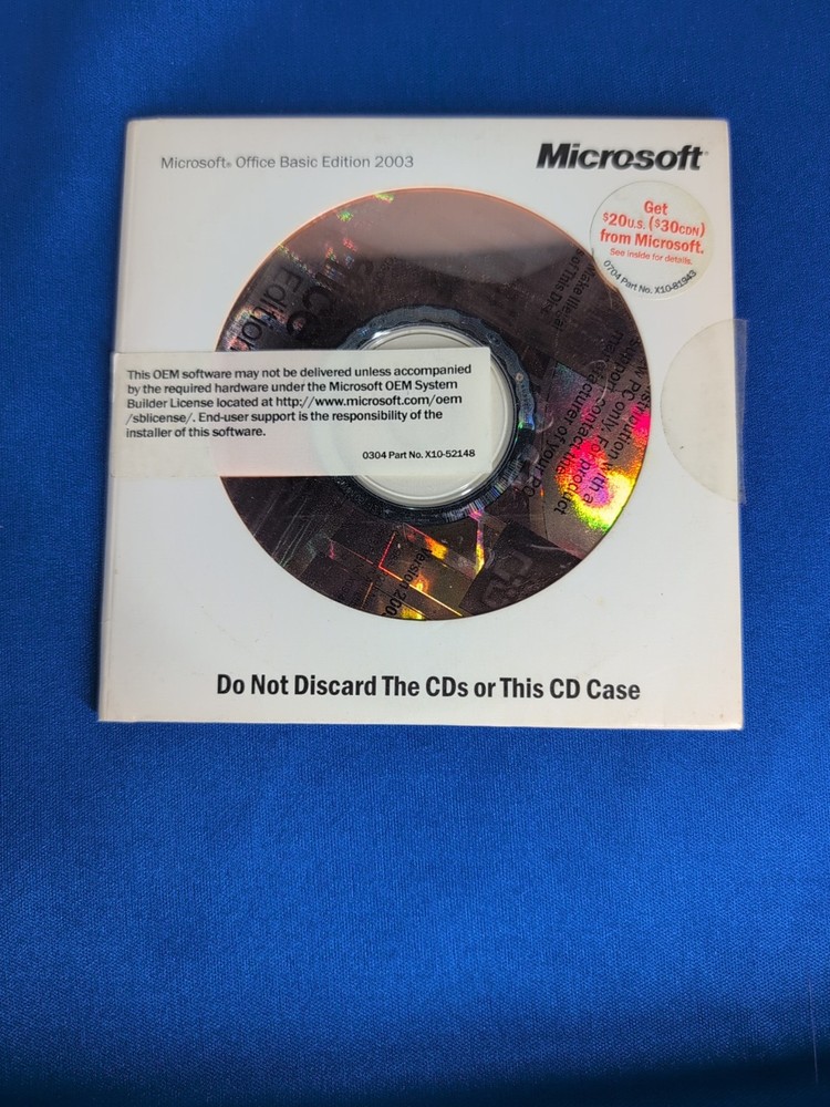 Microsoft Office Basic Edition 2003 CD with Product Key