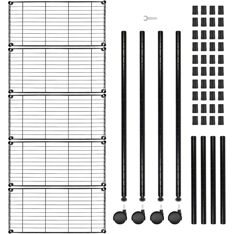 Heavy Duty Steel Shelving Unit Adjustable Storage Solution Tool-Free Assembly US
