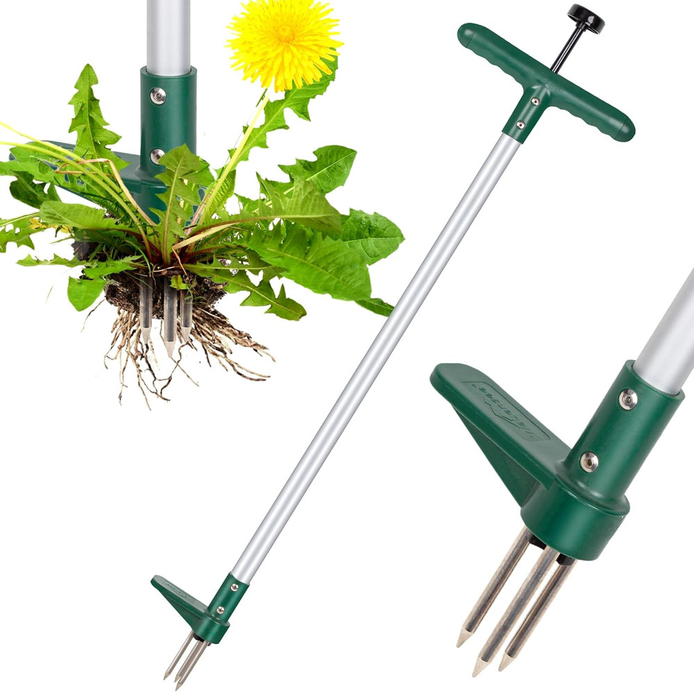 Weed Puller, Stand up Weeder Hand Tool, Long Handle Garden Weeding Tool with ...