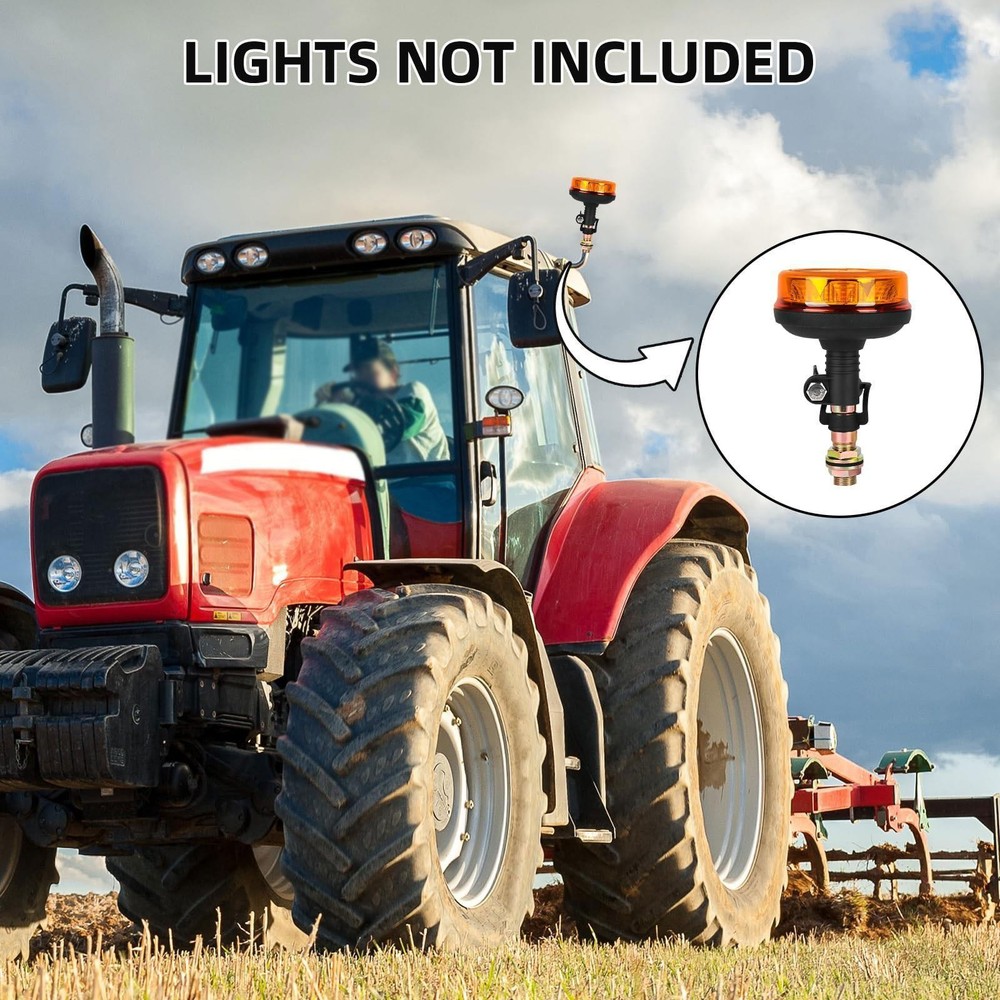 Tractor Beacon Light Bracket Multi Purpose Heavy Duty Metal Professional Plug