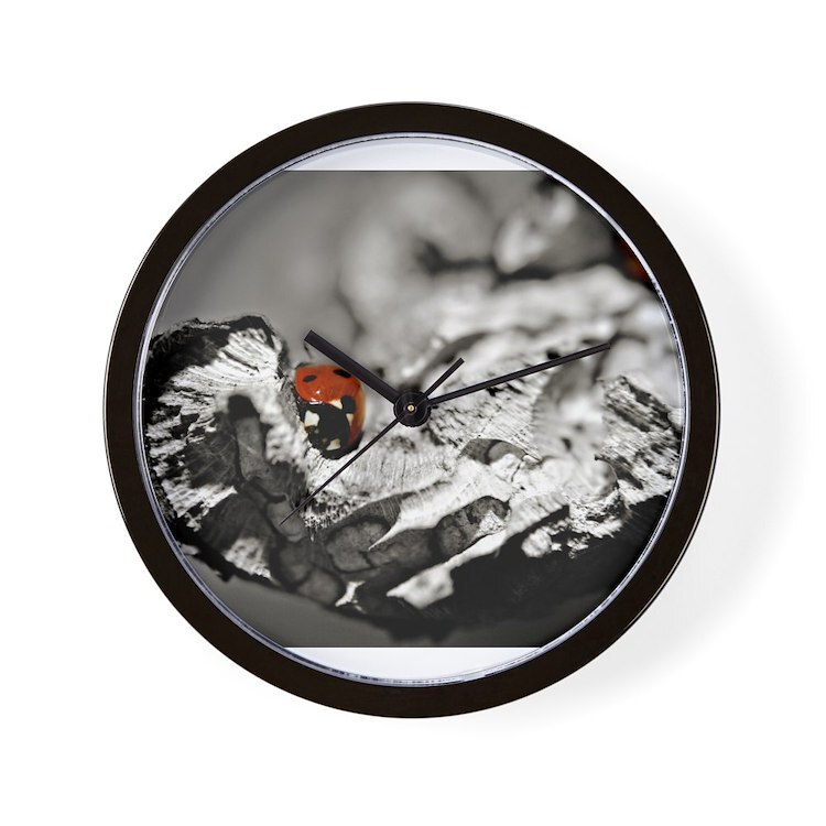 CafePress Red Ladybugs 10" Wall Clock (515935302)