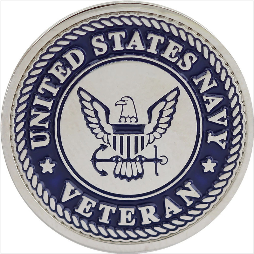 GENUINE U.S. LAPEL PIN: NAVY VETERAN