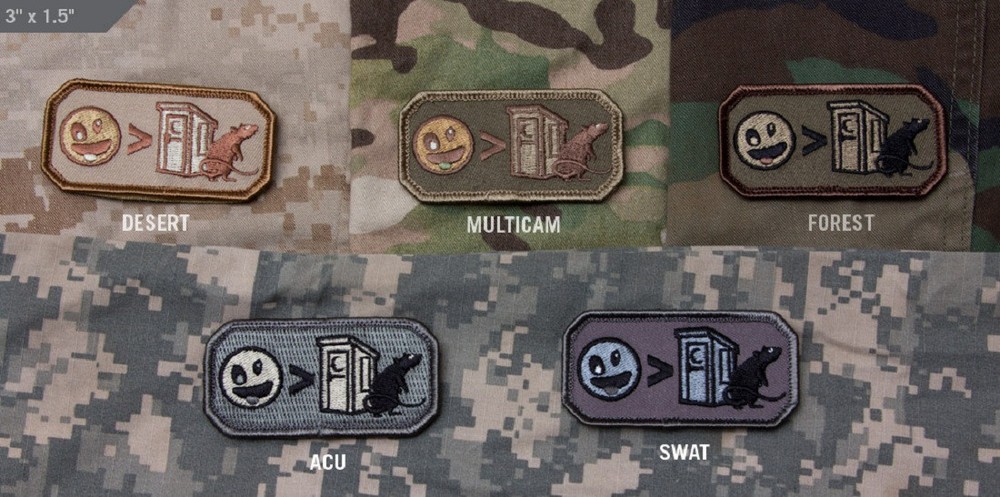 MORALE Patch - Milspec Monkey - CRAZIER Than a S**T HOUSE RAT- ACU Light