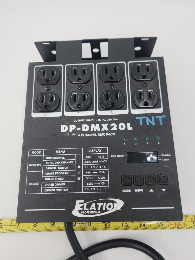 ELATION PROFESSIONAL DP-DMX20L 4 CHANNEL DMX PACK
