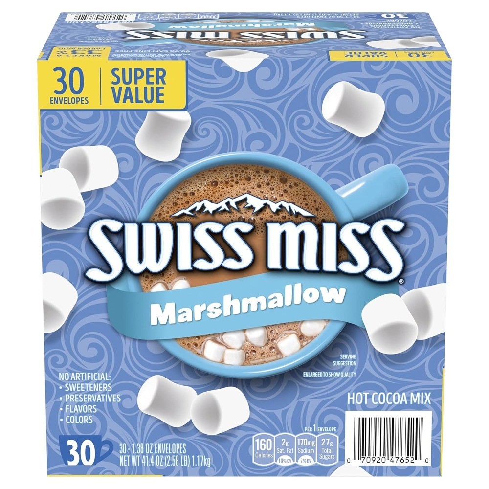 Hot Cocoa Mix With Marshmallows Single Serve Packets Bulk 30 Envelopes Instant