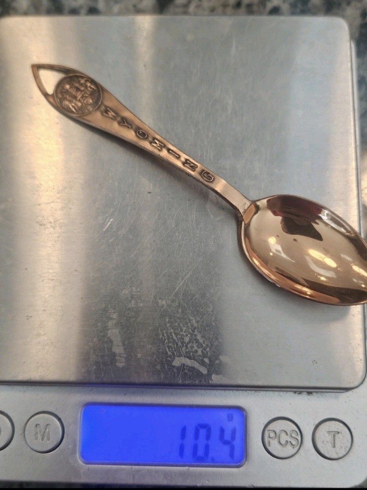 Vintage Solid Copper Souvenir Spoons 2 Available. YOUR CHOICE!