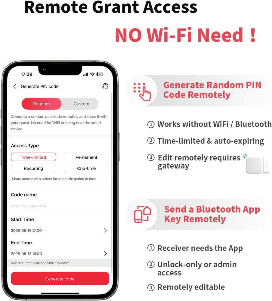 Smart Fingerprint Lock Box for Keys with Code, Wireless Remote Access Key Lock B