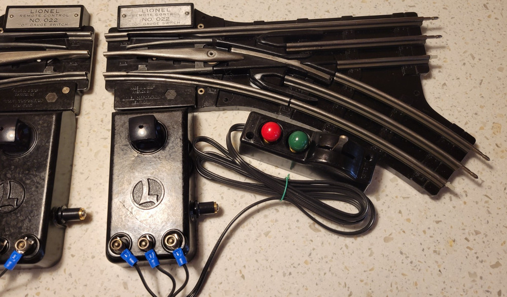 Lionel 022 Switch Pair Refurbished, with rewired Controller, Lantern, FV plug