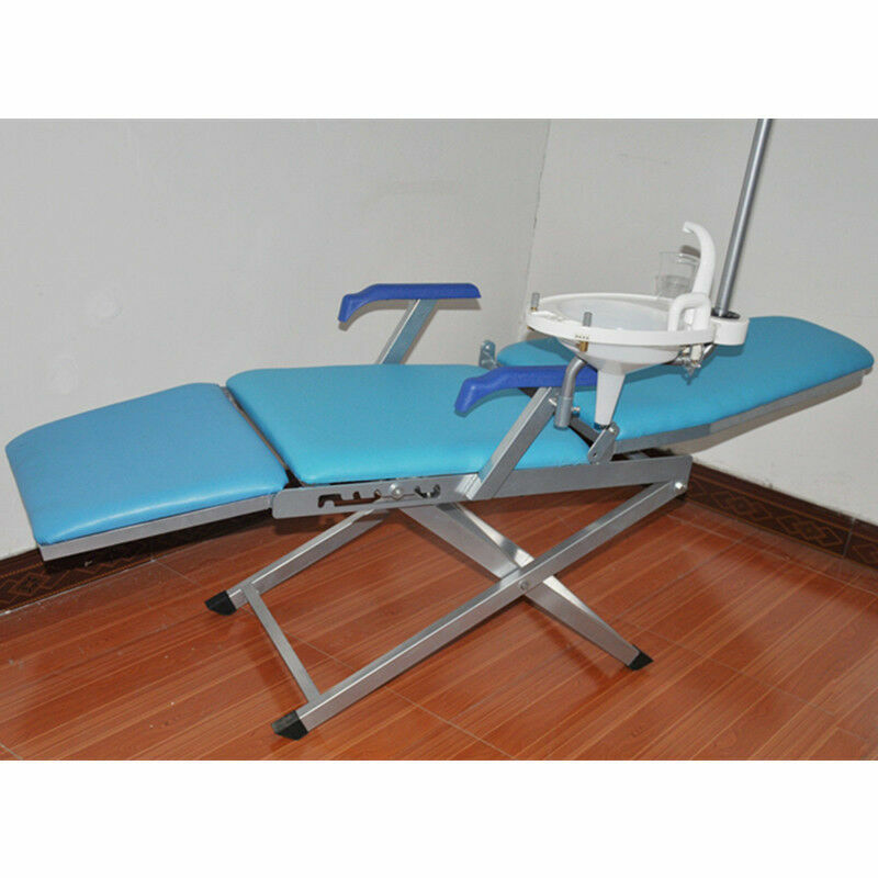 Dental Standard Type Folding Chair with Plastic Spittoon& Rechargeable LED Light