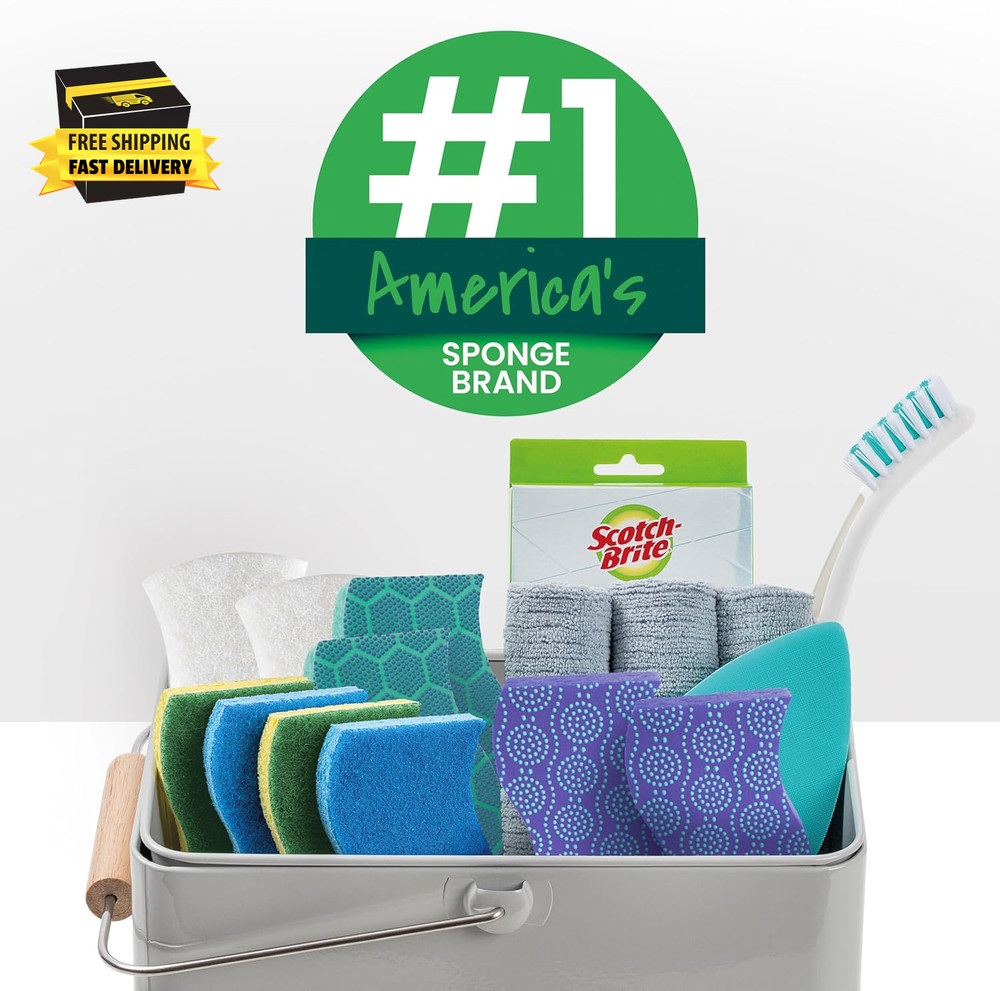 ® Greener Clean™ Non-Scratch Scrub Sponge, 6 Pack, 6 Units per Case ⭐️⭐️⭐️⭐️⭐️