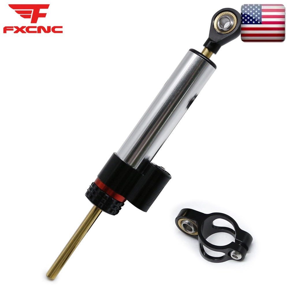 FXCNC Universal Steering Damper Linear Stabilizer Reversed Adjustable 255MM New