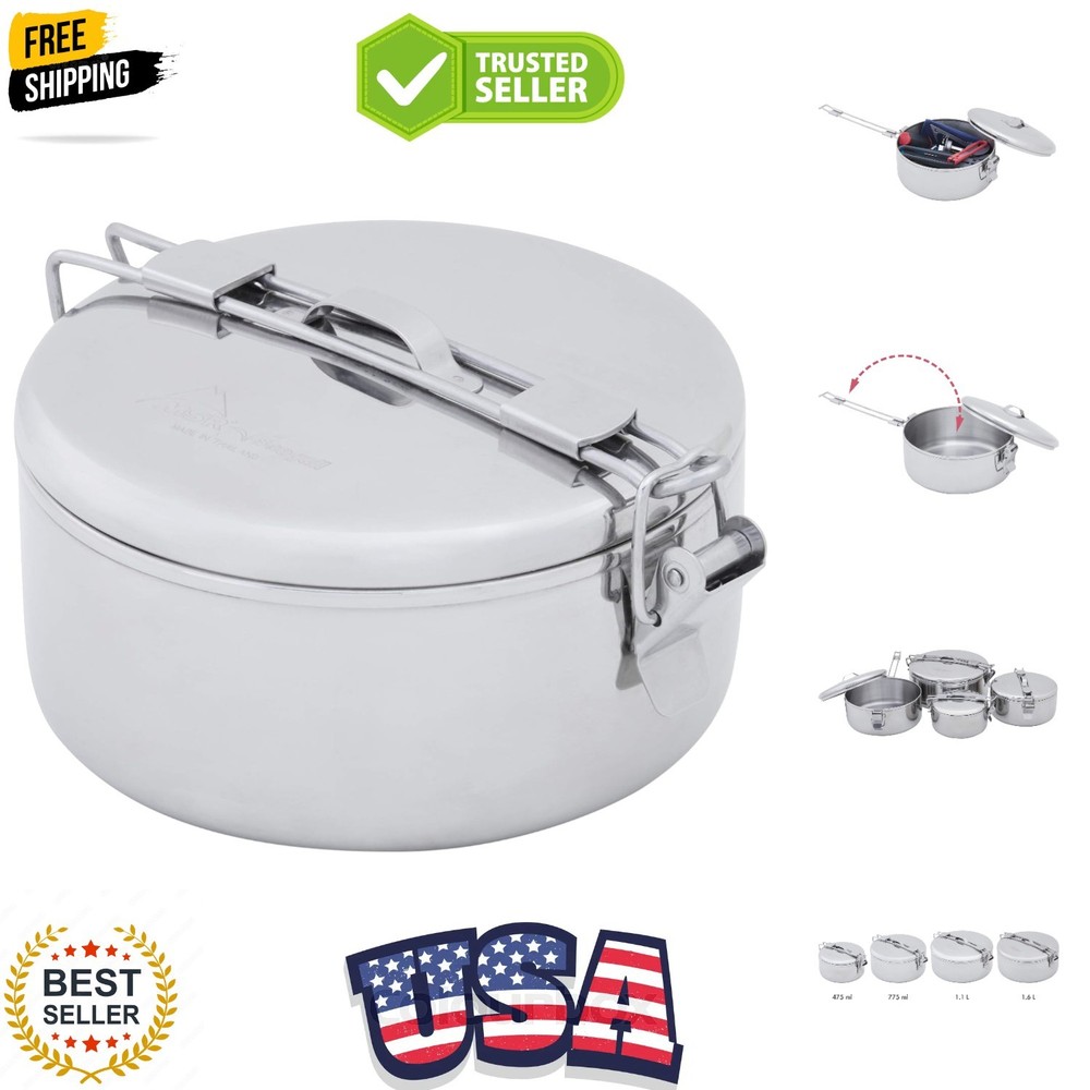 Alpine Stainless Steel Stowaway Camping Pot