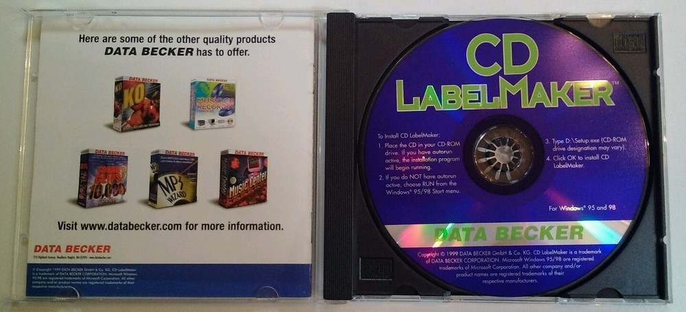 CD Labelmaker 1999 CD-ROM RARE VHTF Retro Tech