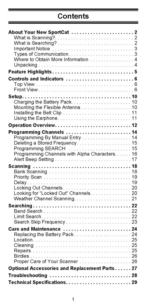 Uniden SC180 Instructions Operating Manual User Guide COIL BOUND 35 Pages