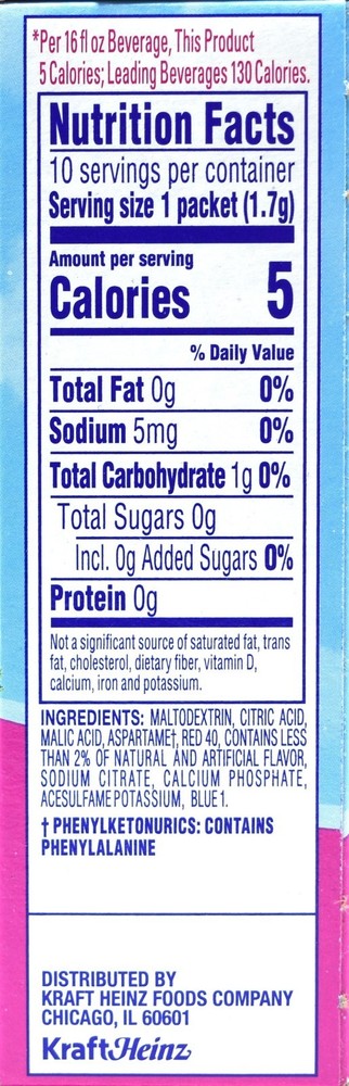 4 10-Packet Boxes Crystal Light Raspberry Ice On The Go Drink Mix