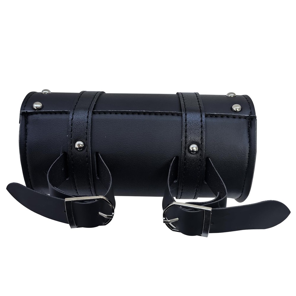 Motorcycle Fork Bag Mini PU Leather Handlebar Tool Cycling Storage Pouch