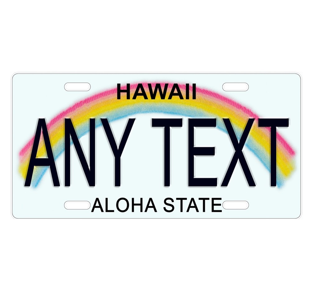 Novelty, Personalized State License Plates-Hawaii. Three Sizes Available