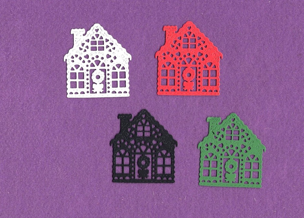 CHRISTMAS HOUSE die cuts scrapbook cards
