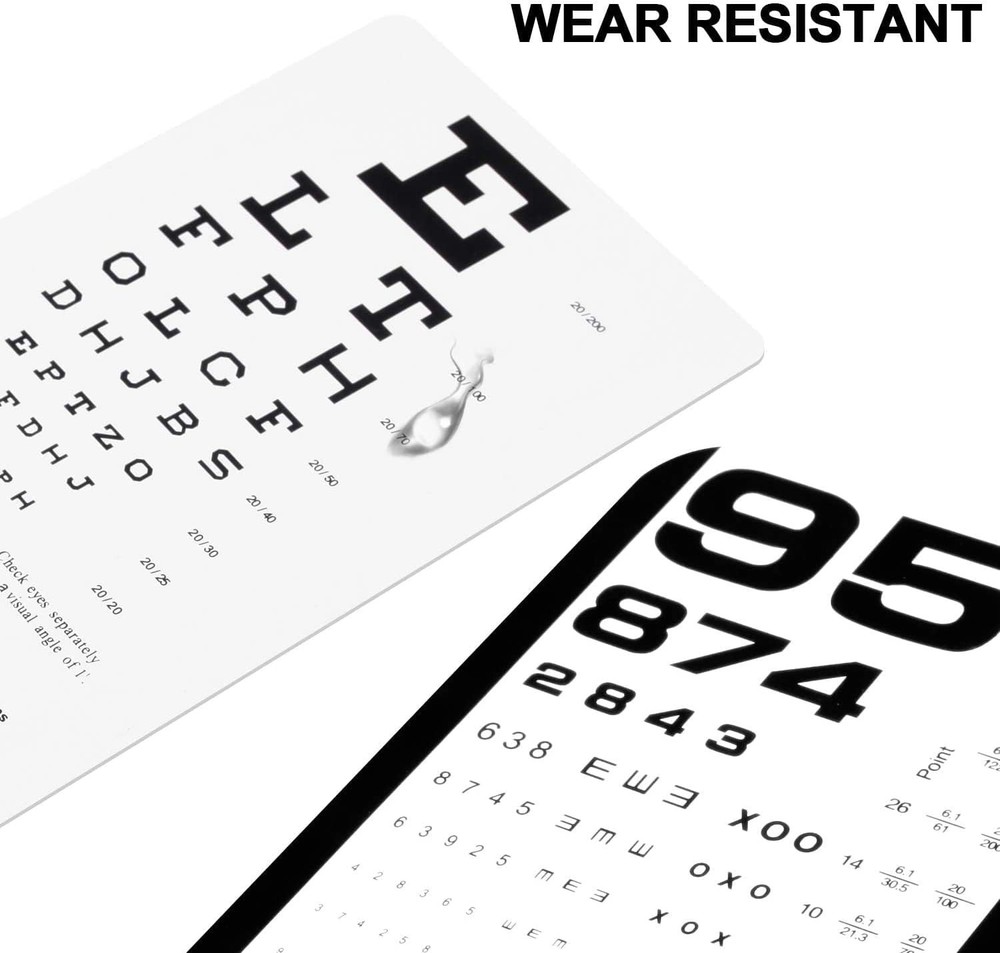 Portable Snellen & Rosenbaum Pocket Eye Chart - 2-in-1 Vision Testing Solution