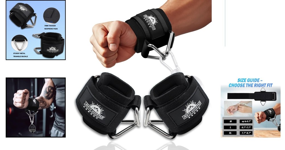 Comfort-Enhanced Wrist Cuffs for Cable Machines – Adjustable & Reliable Support
