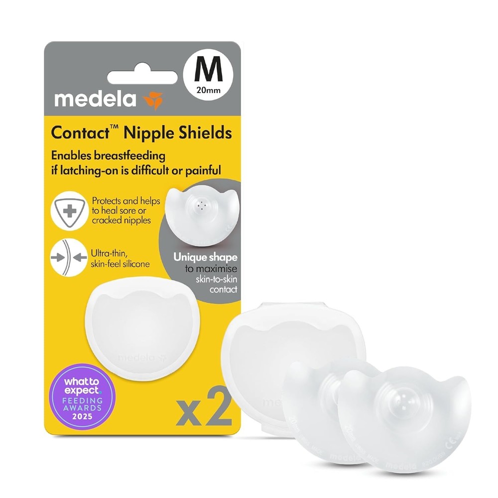 Breastfeeding Essential: 20mm Nipple Shields with Storage Case, Silicone Comfort