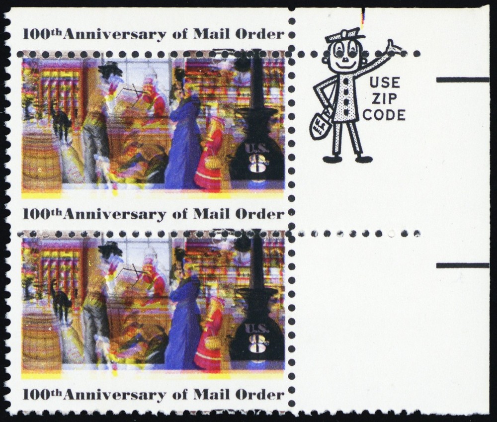 1468, Mint NH 8¢ Misperforated And Color Shift Error Pair - Stuart Katz