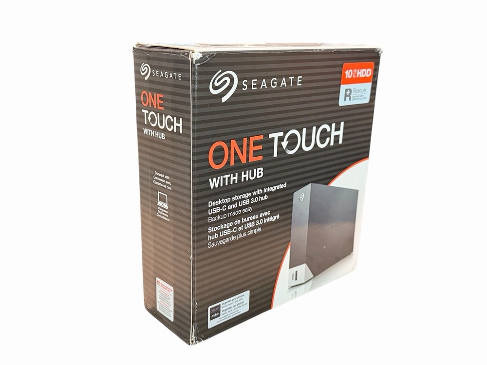 Seagate One Touch with Hub 10TB External Hard Drive USB-C Password Protection