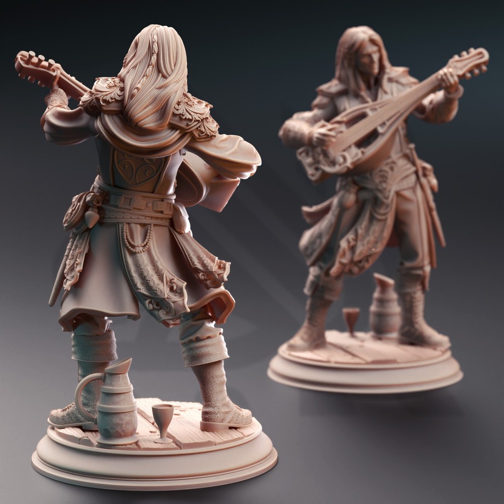Ereviel Elf Fortune Bard Miniature | D&D DnD