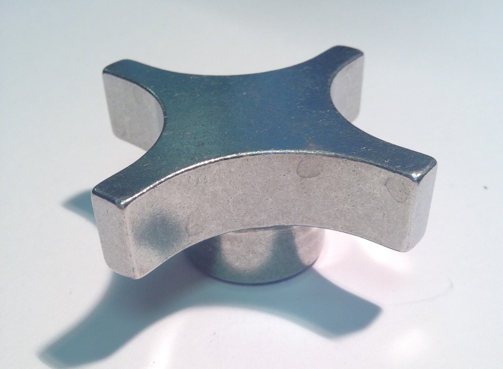 Aluminum Extrusion, Four Lobed Knobs, Luster Finish, Blank Knobs