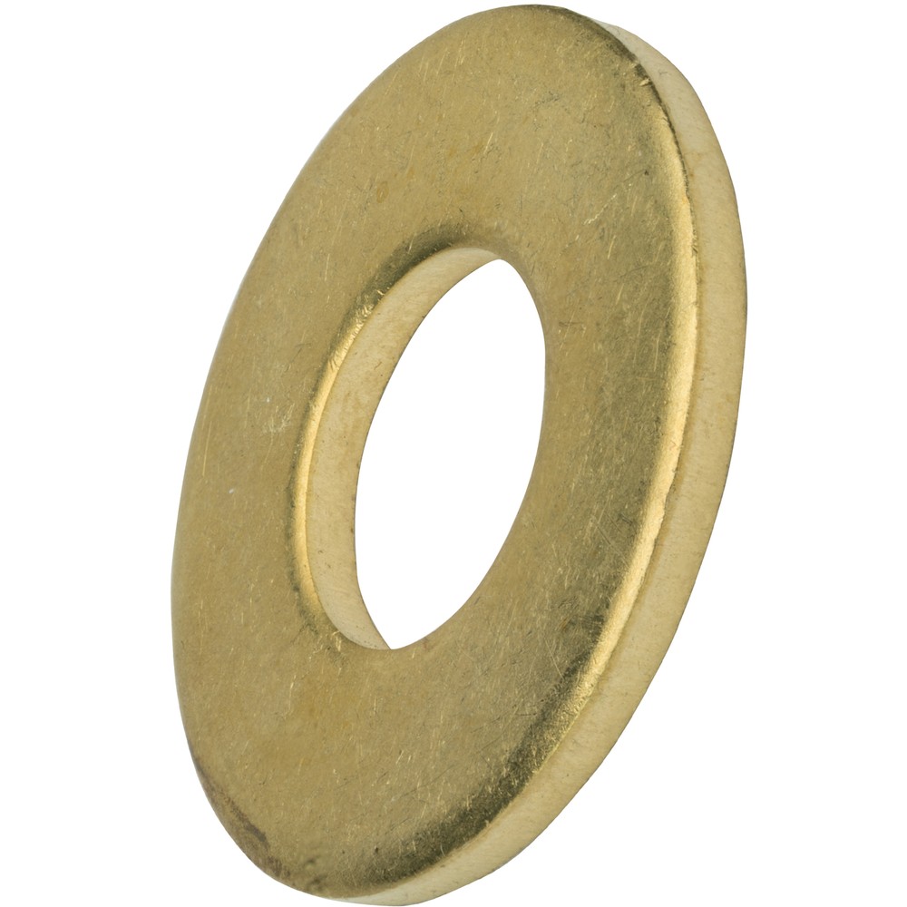 1/4" Solid Brass Flat Washers Commercial Standard Grade 360 Qty 100