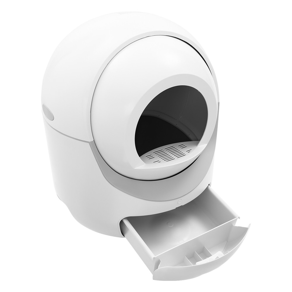 White Smart Cat Litter Box APP Automatic Self-Cleaning Litter BOX Snap-on Filter