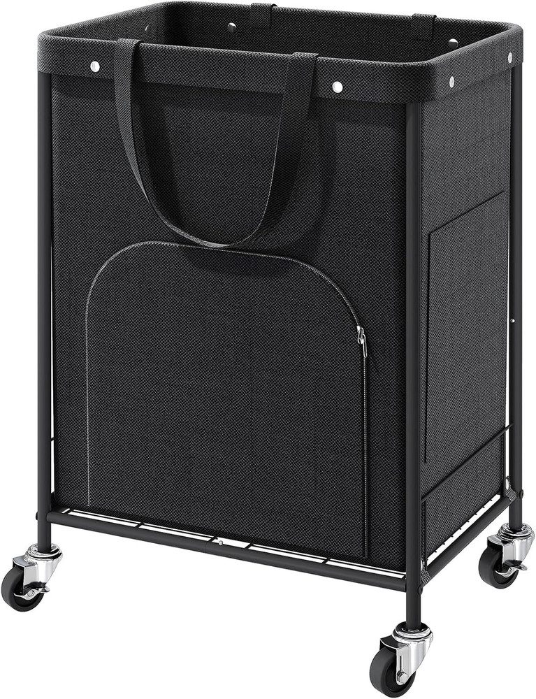 170L Large Laundry Basket with Wheels, Rolling Laundry Hamper Easy Access Clothi