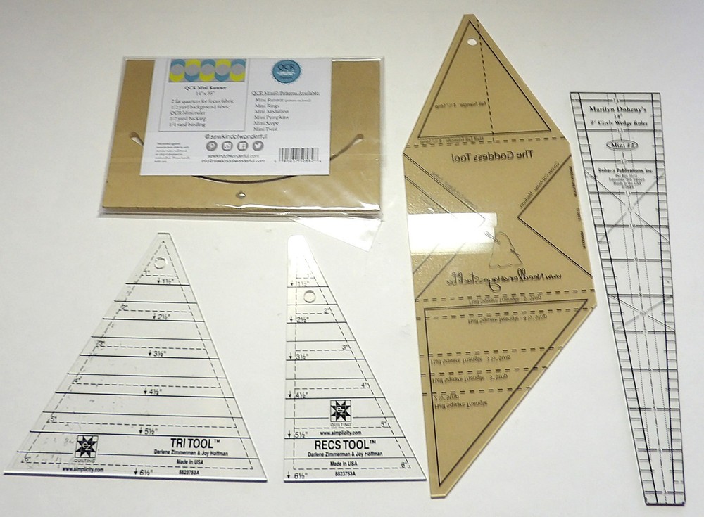 5 ACRYLIC QUILTING TOOLS AND TEMPLATES