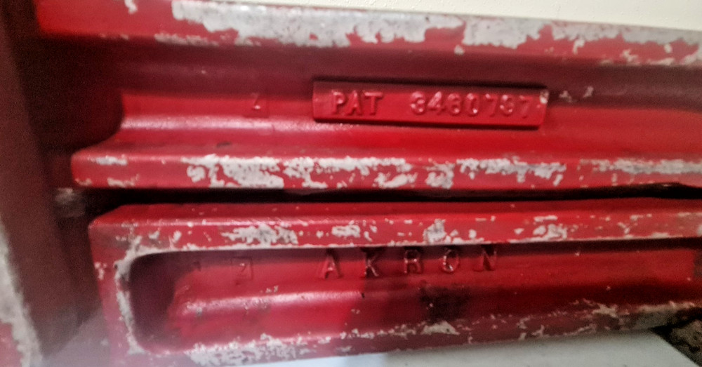 Vtg Akron Fire Hose Compressor Clamp Fireman Fighting Old Squeeze Shut Off Tool