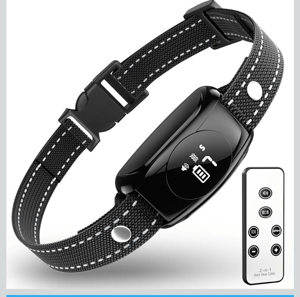 Bark Collar, No Shock Bark Collar with Beep Vibration & 7 Sensitivity LevelsBark