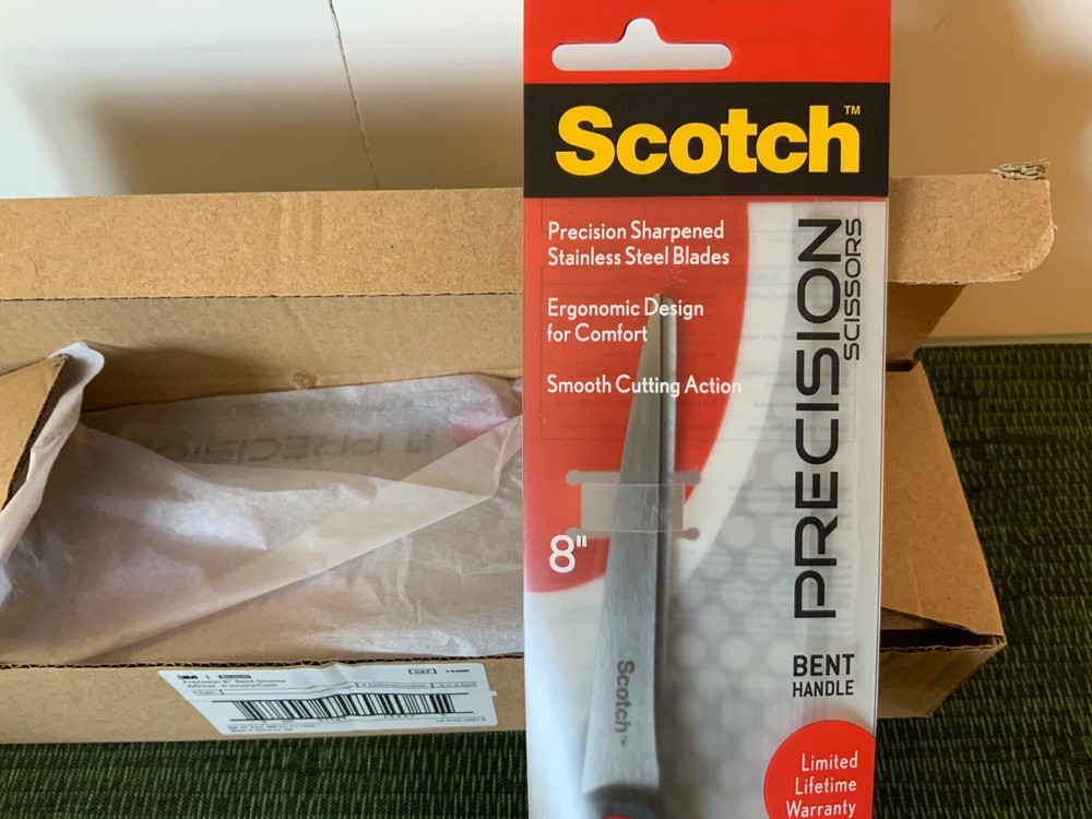 Scotch 3M Sharpened Precision Scissors 8 Inches - Pack of 6