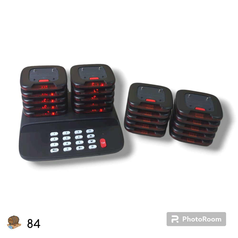 AGJ Restaurant Pager System Wireless Calling System w/ 20 Pagers Beeper Buzzer