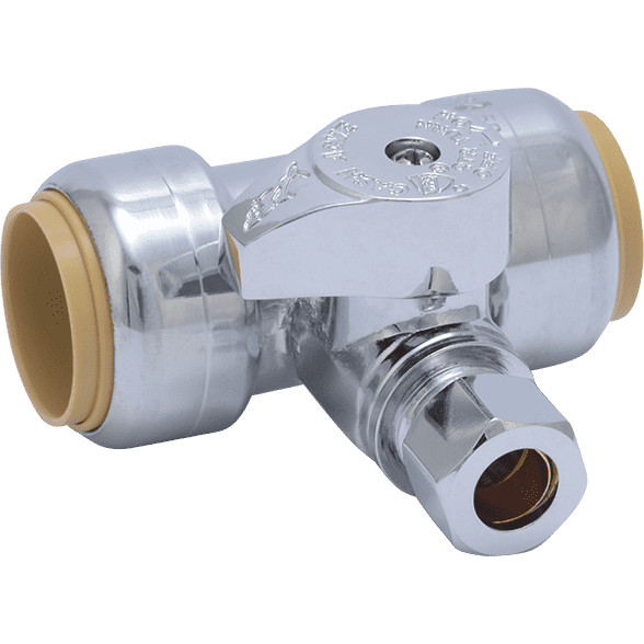 Sharkbite 24986 3/4" x 3/4" x 3/8" Compression Tee Stop