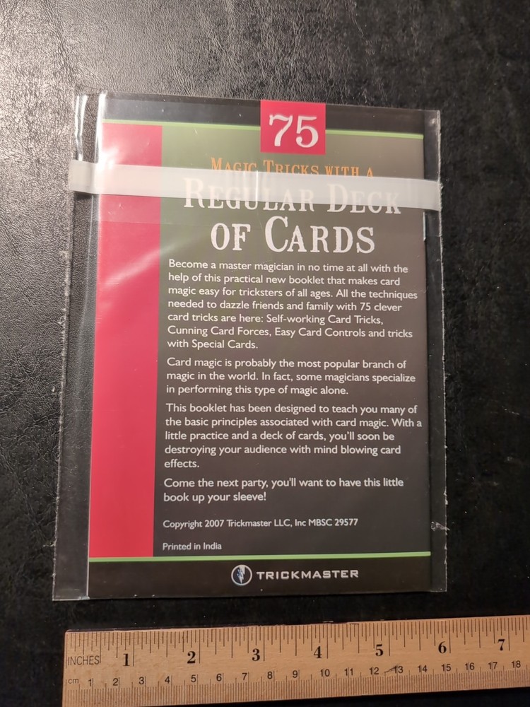 75 Magic Tricks With A Regular Deck Of Cards Booklet