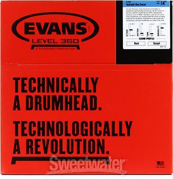 Evans Hydraulic Blue Coated Snare Head - 14"