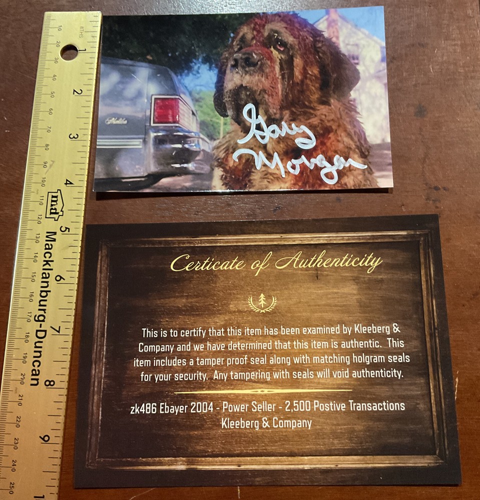 Autograph GARY MORGAN  4x6 Photo - ACTOR CUJO Horror Classic