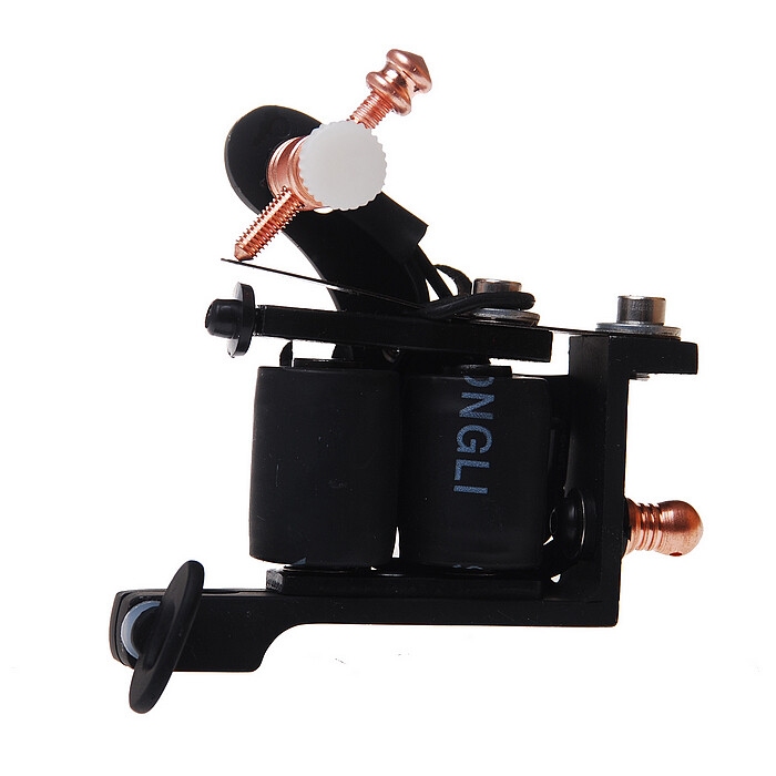 Coil Tattoo Machine Cast Iron Frame for Beginner 10 Wrap Shader 404-D
