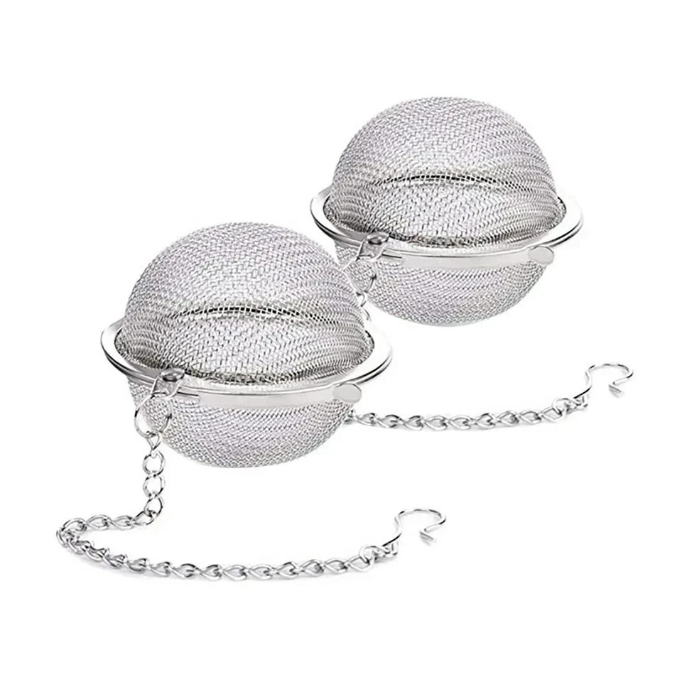 2PCS Stainless Steel Mesh Tea Infuser, 2.1 Inch Tea Ball, Strainer Tea Diffuser