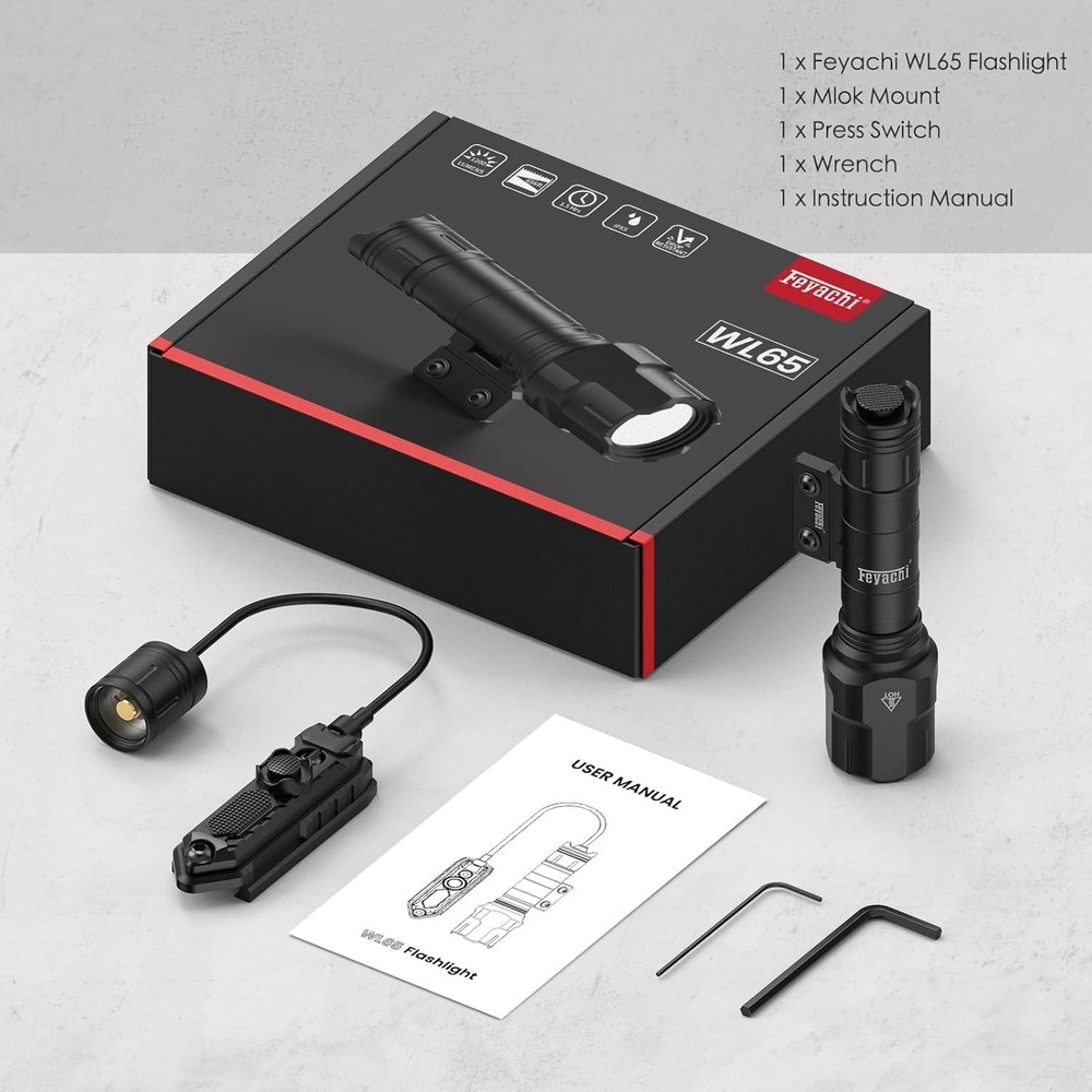 Feyachi WL65 with off set M-Lock Mount BLK "Used"