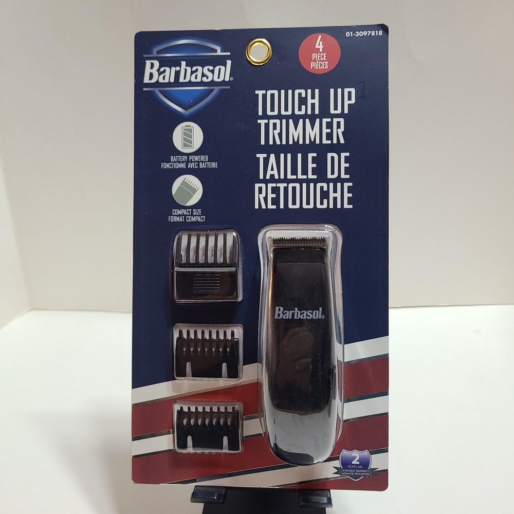 Barbasol 4 pc. Touch up Trimmer Set. Battery Powered.
