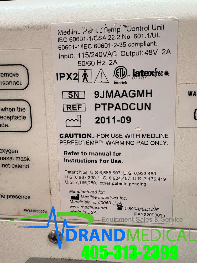 2011 Medline PerfecTemp Warming System Control Unit PTPADCUN (D4-2)