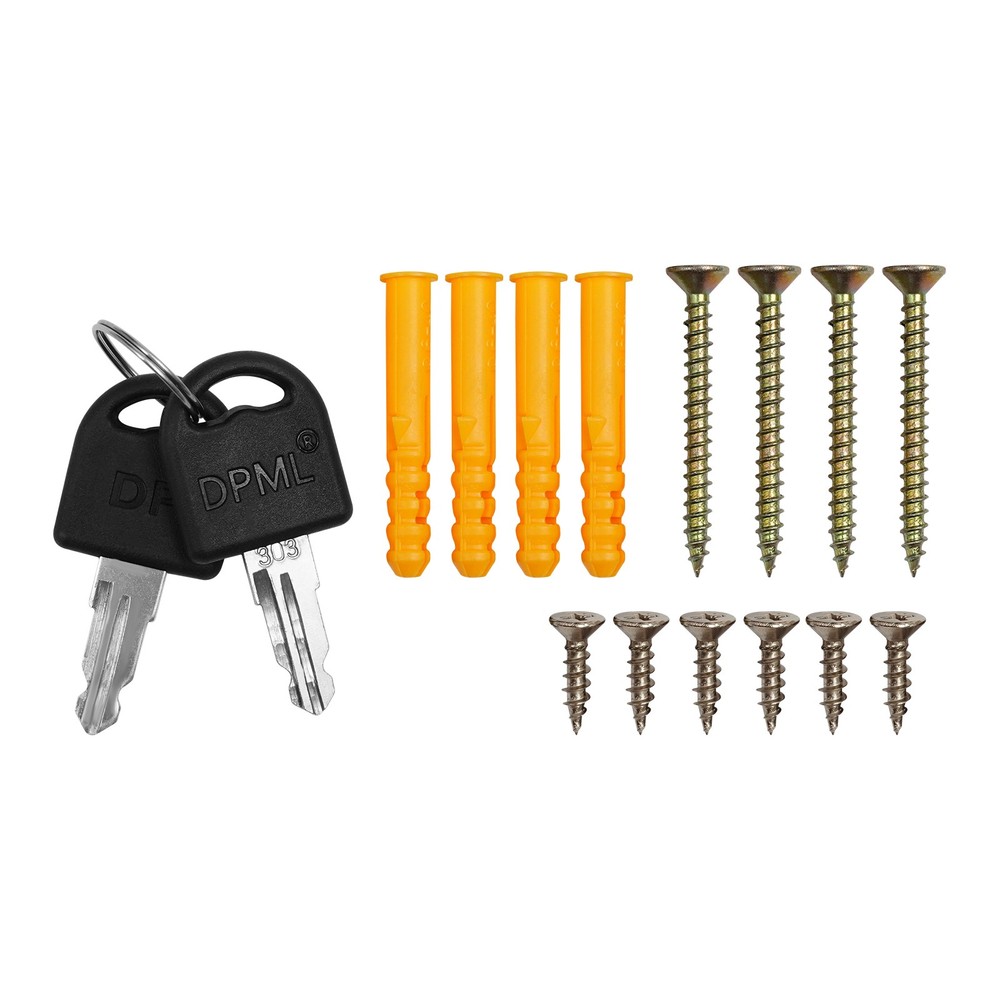 Parcel Drop Box, Package Delivery Box, Large Mail Box with Key Lock Black